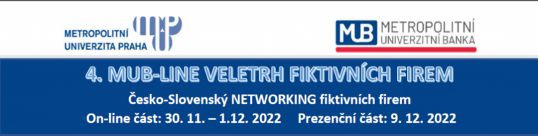 Pozvánka na 4. MUB-LINE Veletrh fiktivních firem