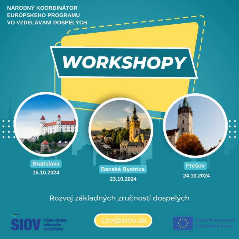 Workshopy – Rozvoj základných zručností dospelých na Slovensku